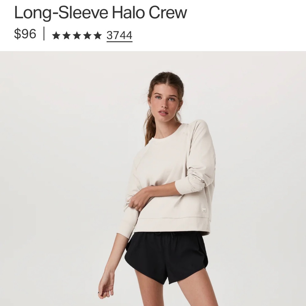 Vuori Long-Sleeve Halo Crew-Neck